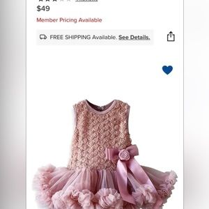 Baby girl’s dream rosette tutu dress